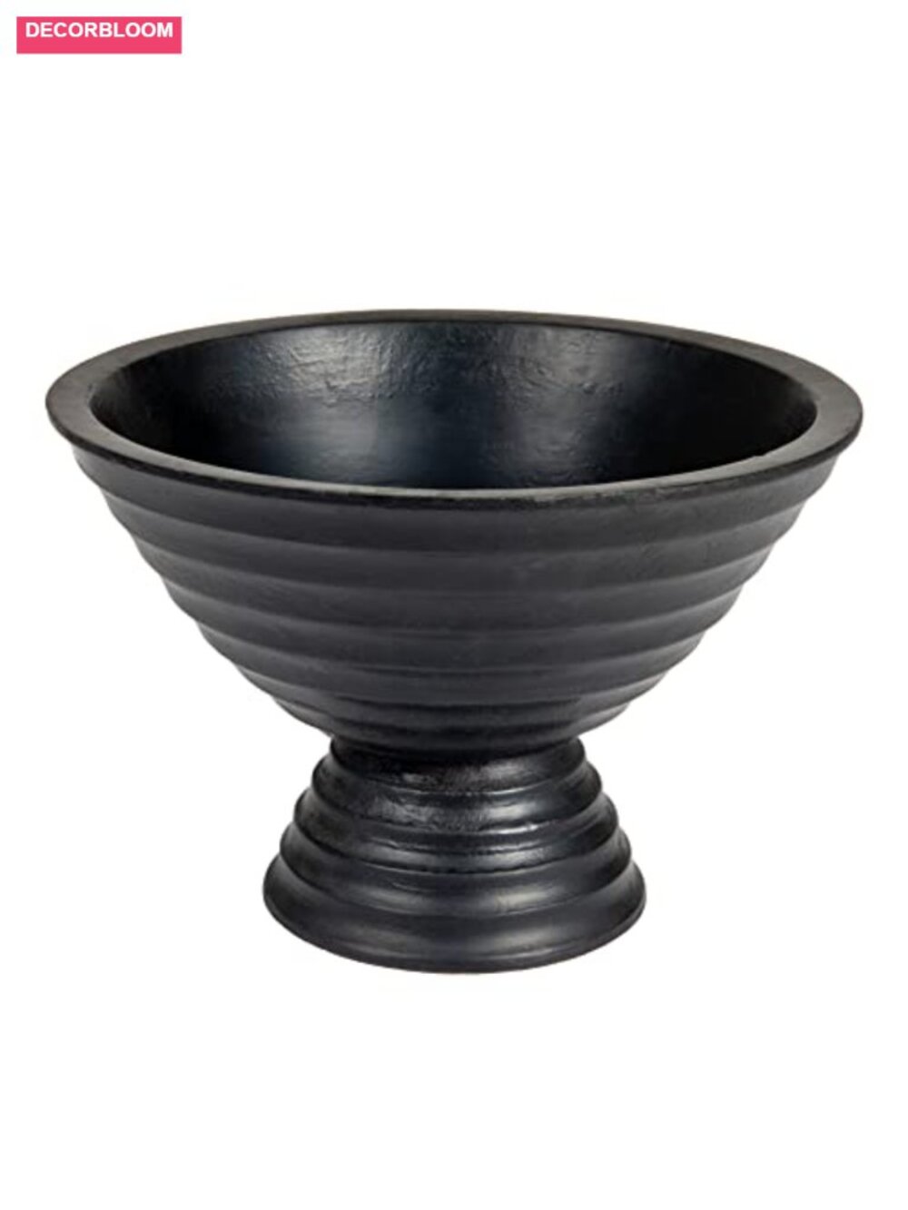 Mango Wood Pedestal Serving Bowl 9.75in Food Safe Hand Wash